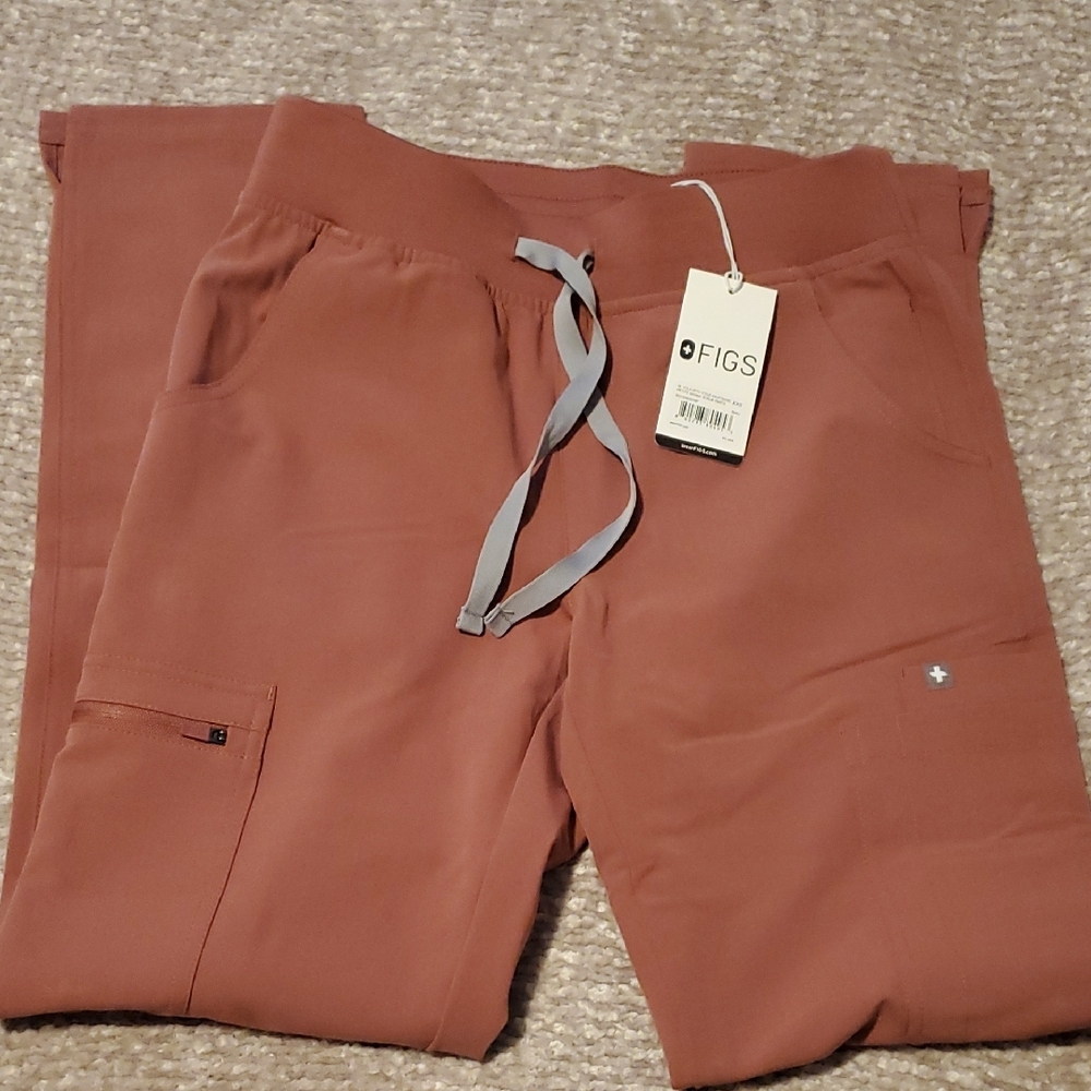 NWT Womens Figs XXSP Mauve Yola Skinny Scrub Pants With Yoga Waistband